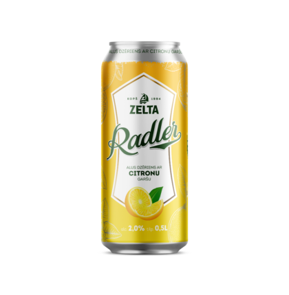 Alus kokt. Zelta radler citronu 2% 0.5l can