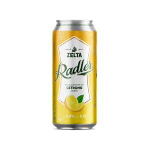 Alus kokt. Zelta radler citronu 2% 0.5l can