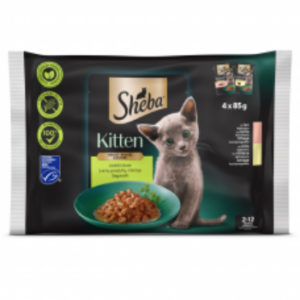 Barība kaķēniem Sheba Kitten jauktā izlase 4-paka 4x85g