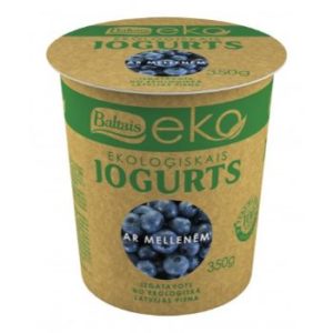 Jogurts Ekoloģiskais ar mellenēm 2.8-3.6% 350g