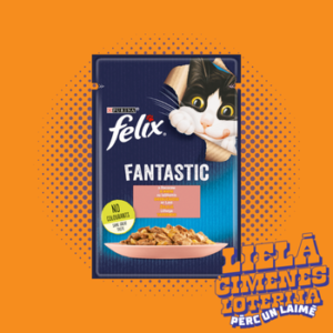 Barība kaķiem Felix Fantastic konservs lasis 85g