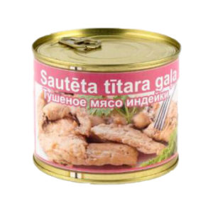 Konservs Sautēta tītaru gaļa klassik 525g