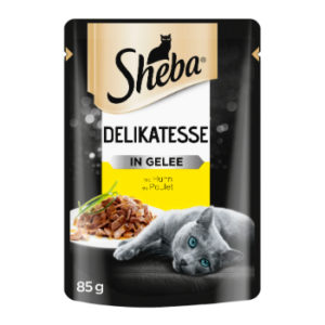 Barība kaķiem Sheba Cuisine pouch ar vistu želejā 85g