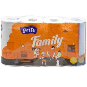 Papīra dvielis Grite Family mix 4 ruļli