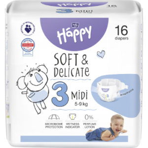 Autiņbiksītes Happy Midi 5-9kg 16gb