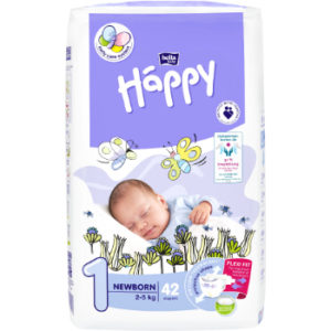 Autiņbiksītes Happy Newborn S1 2-5kg 42gb