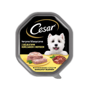 Barība suņiem Tray ar vistu un tītaru Cesar 150g