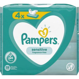 Salvetes mitrās Pampers Baby Wipes 4x52gb