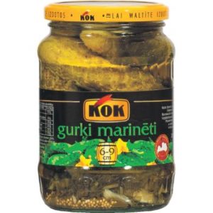 Gurķi marinēti Kok 6- 9 cm 680g/360g