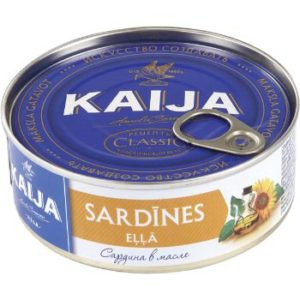 Sardīnes eļļā 240g/144g  Kaija