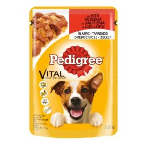 Barība suņiem Pedigree gaļa (maisiņš) 100g