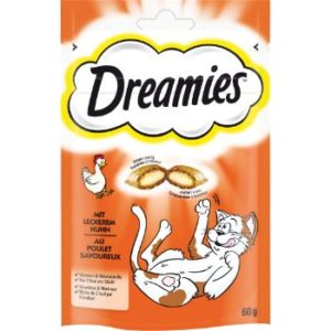 Barība kaķiem Dreamies ar cāļa gaļu 60g