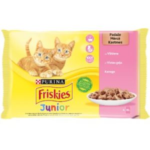 Barība kaķiem Friskies juniors vistas 4*85g