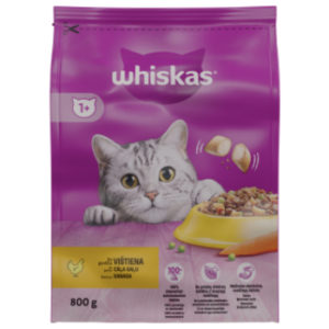 Barība kaķiem Whiskas ar vistas gaļu 800g