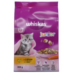 Barība kaķēniem Whiskas ar vistas gaļu 300g