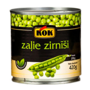 Zirņi zaļie Kok 420g/240g