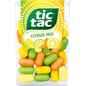 Dražejas Tic Tac citrus mix ar citrusaugļu garšu 18g