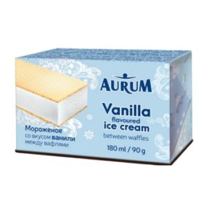 Saldējums Aurum sendvičs vaniļas 180ml/90g