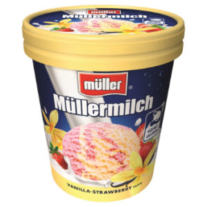 Saldējums Mullermilch van.zemeņu pinte 460ml/270g