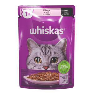 Barība kaķiem Whiskas 1+ ar lasi 85g