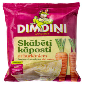 Skābēti kāposti ar burkāniem 550g paciņa