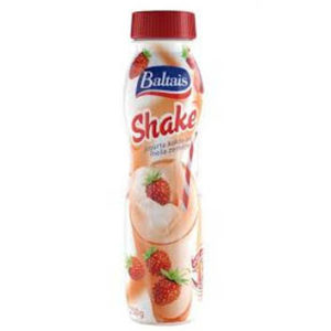 Jogurta kokteilis Baltais Shake meža zemeņu 250g