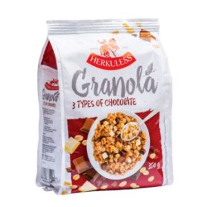 Musli Herkuless grauzdēts ar 3 veidu šok.Granola 350g