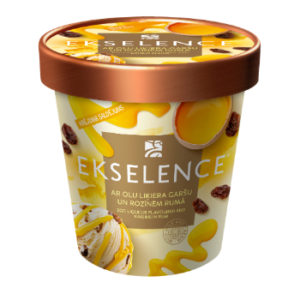 Saldējums Ekselence olu liķieris ar rozīnēm 500ml/270g