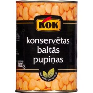 Pupiņas baltās Kok 400g/240g