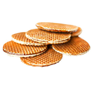 Vafeles Stroopwafel ar karameli sver.