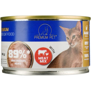 Barība kaķiem Premium Pet gaļas maisījumu pastēte 100g