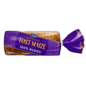 Tostermaize Latvijas Tost maize100% rudzu miltu 390g