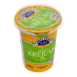 Krējums skābais 15% 400g