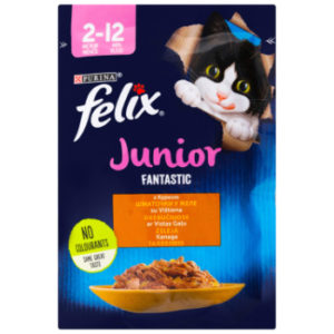 Barība kaķiem Felix Fantastic konservs junior vista 85g