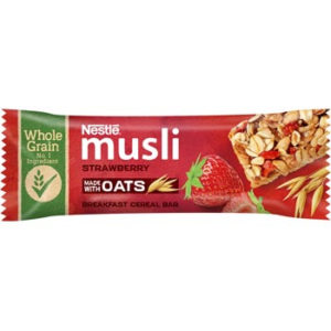 Batoniņš musli Nestle zemeņu 35g