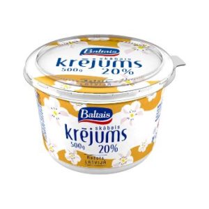 Krējums skābais Baltais 20% 500g