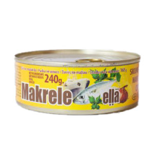 Makrele eļļā 240g/168g