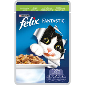 Barība kaķiem Felix Fantastic konservs trusis 85g