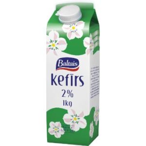 Kefīrs Baltais Tukums 2% 1l kartonā