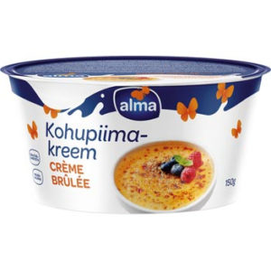 Krēms biezpiena ar kēmbrulē garšu Alma 6% 150g