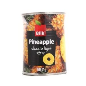 Ananāsu riņķi sīrupā Blik 565g