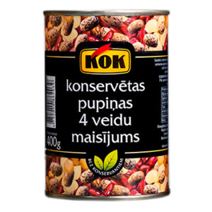 Pupiņas četru veidu maisījums Kok 400g/240g