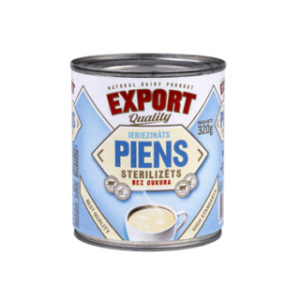 Piens sterilizēts bez cukura Exports 320g