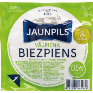 Biezpiens vājpiena 0.5% Jaunpils 275g