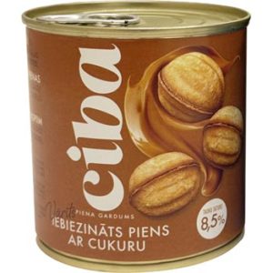 Piens  iebiezināts ar cukuru vārīts Ciba 370g