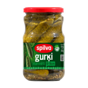 Gurķi marinēti Spilva 6-9cm 720ml/360g