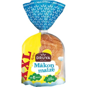 Baltmaize Mākoņmaize šķēlēs Druva  350g