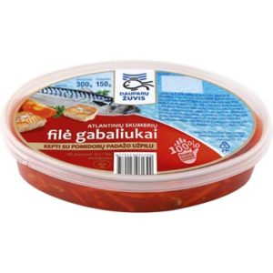Makreles gabaliņi apcepti ar tomātu mērci 300g/150g