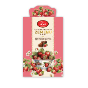Konfektes piena šokolādes ar zemenēm 60g