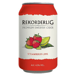 Sidrs Rekorderlig strawberry-lime 4.5%. 0.33l can